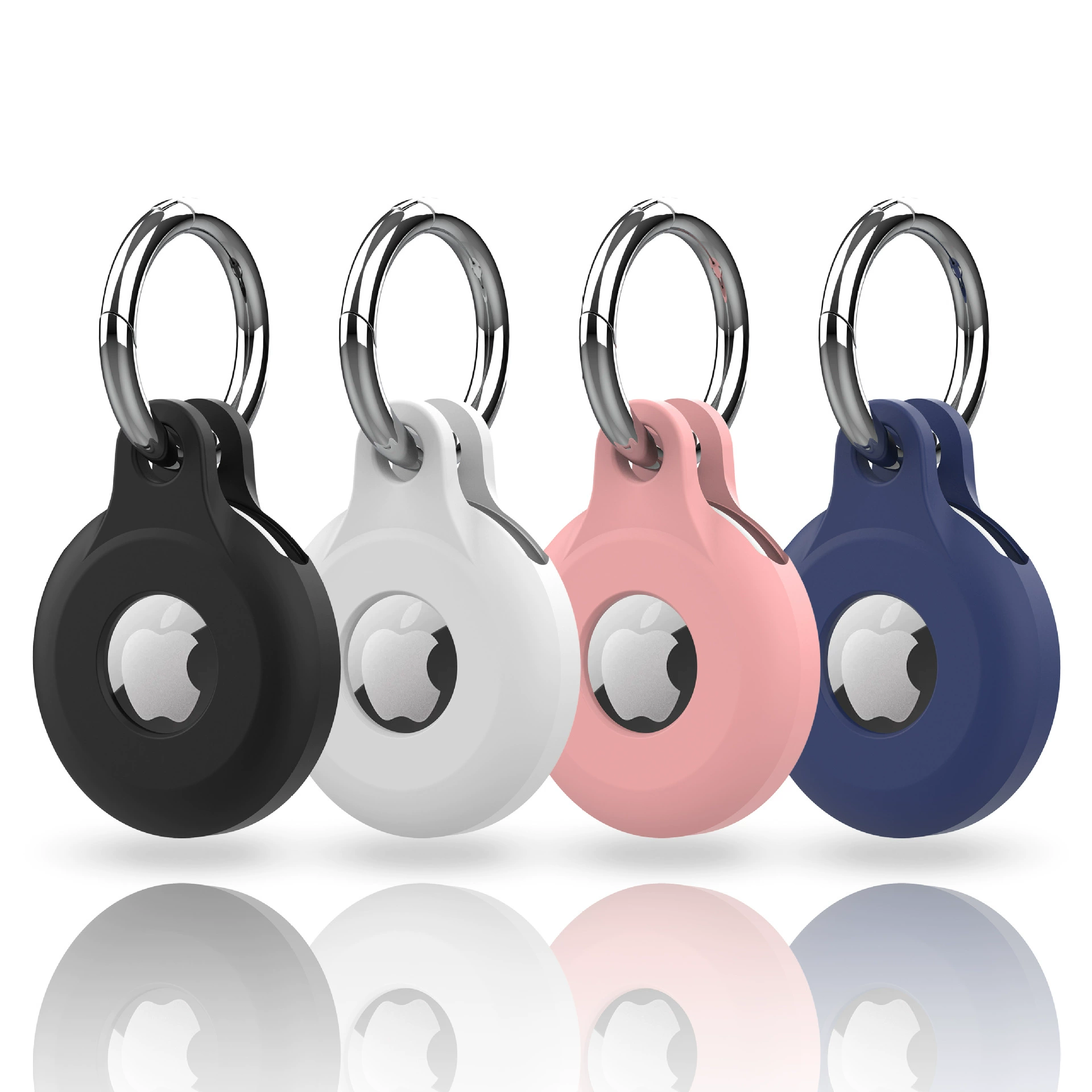 Подходит для Airtag, силиконовый защитный чехол для локатора устройства с защитой от потери, защитный чехол для брелока с локатором Apple