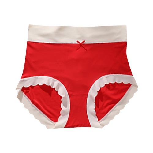 One piece seamless ice silk mask shorts women's underwear women's antibacterial pure cotton crotch contrasting waistband cool and breathable