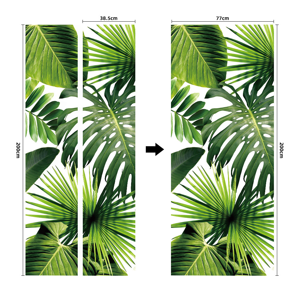 Pegatinas para puertas 3D respetuosas con el medio ambiente, autoadhesivos, fabricantes de origen al por mayor, patrones populares transfronterizos de alta definición, adhesivos para puertas impermeables, a prueba de aceite y antiincrustantes