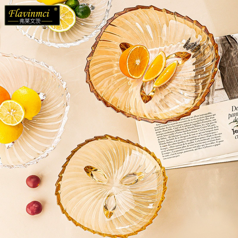 Оптовый дисков с фруктами стекло Flevinz Family Living Room Tea Maximum Dry Fruit Drives and European Creative Transparent Fruit Disk