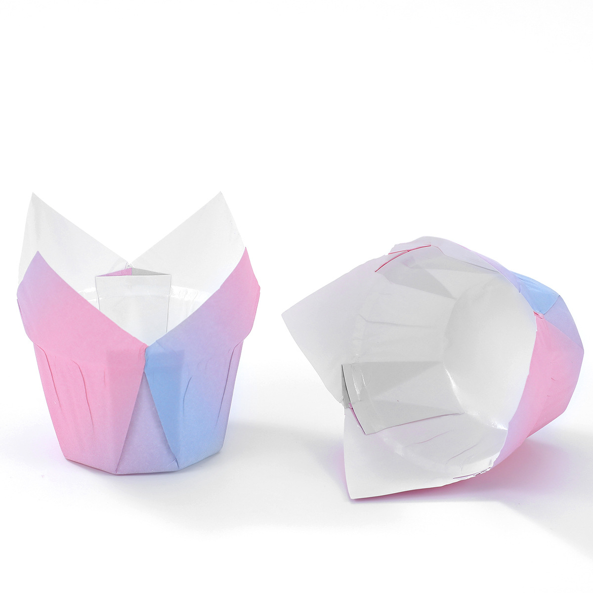 Gradient Paper Cupcake Baking