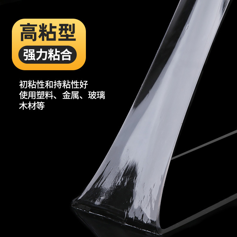 Cinta Nano Doble Cara de Acrílico, Impermeable y Transparente, para Pared