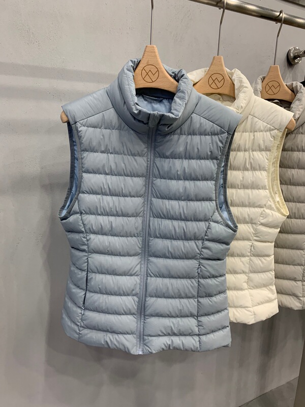 2025新款修身排骨羽绒马甲女内搭轻薄立领显瘦百搭白鸭绒背心外套|undefined