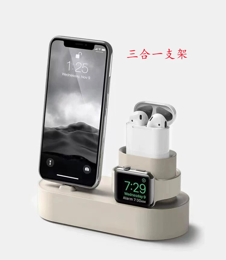 Зарядка совместимая с Apple Watch, силиконовый ремешок/трубка, для iPhone, 3 в 1