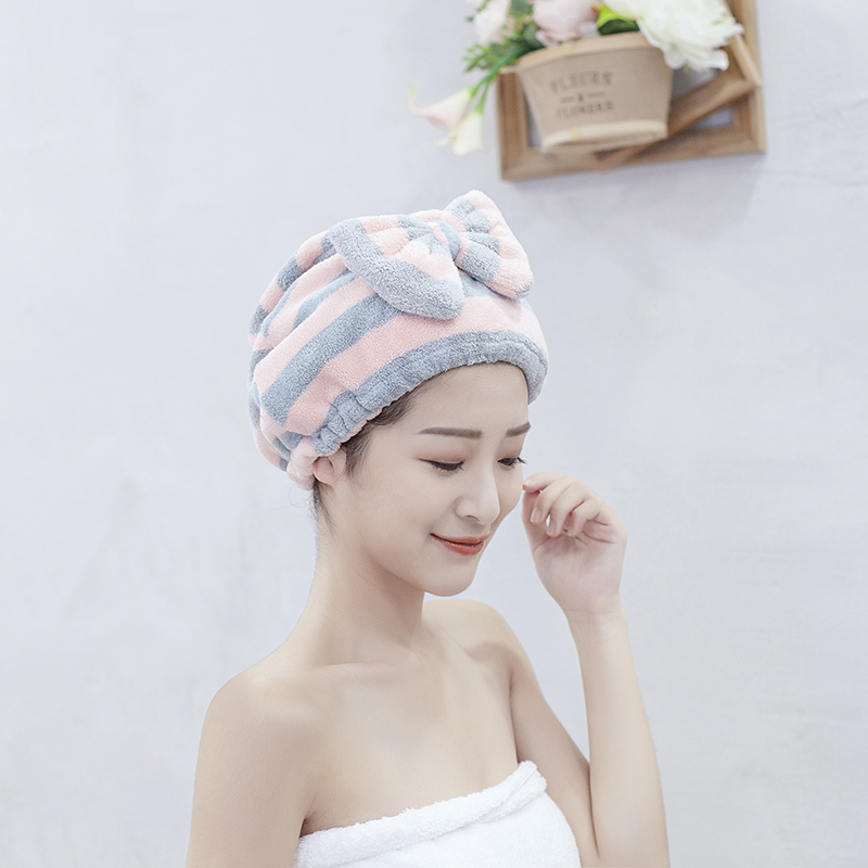 Japanese hair drying cap for women, super absorbent and quick-drying towel head wrap, hair drying tool for adults, long hair shower cap