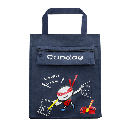 Cat Prince Handbag Student Carrying Book Art Tuition Bag Large Capacity Document Bag Children's Waterproof Simple Storage Bag