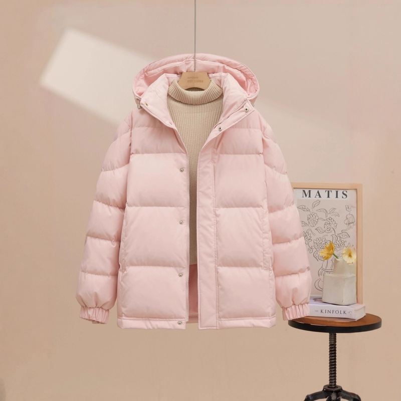 90% White Duck down Winter 2025 New Thickened Hooded Puffer Jacket for Couples, Loose Fit, Short Style for Men and Women 90% White Duck down Winter 2025 New Thickened Hooded Puffer Jacket for Couples, Loose Fit, Short Style for Men and Women