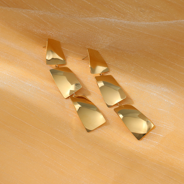Fashionable geometric universal trend earrings with tassels…