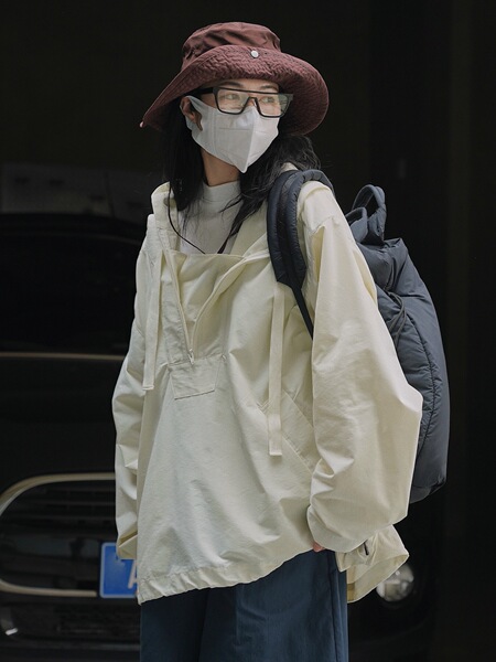Autumn travel jacket with hood