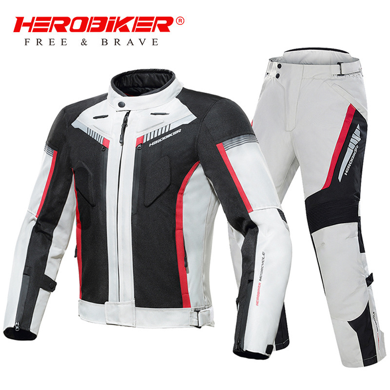 Motorcycle Riding Suit Summer High Elastic Breathable Anti-drop Protectors Machine Car Suit Knight Waterproof Jacket Four Seasons Racing Suit