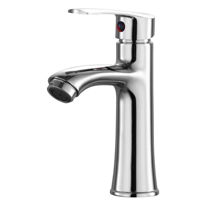 Grifo de un solo orificio para lavabo, grifo de agua fría y caliente, interruptor de grifo para mueble de baño doméstico, venta al por mayor