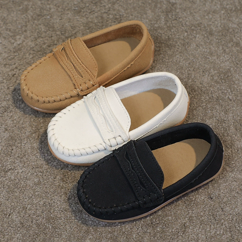 Детские лоферы в британском стиле, повседневные мокасины для мальчиков, мягкие туфли для малышей, весенняя детская обувь