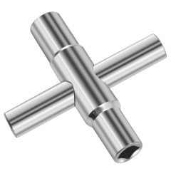 4-in-1 Silver Spline Wrench Cross Water Faucet Wrench Square Wrench Manual Bathroom Wrench Home Hardware Tool