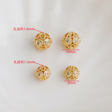 14K����ɫ��ʯ�U�ս����� ����A�龎�K������� diy�Ʒ���