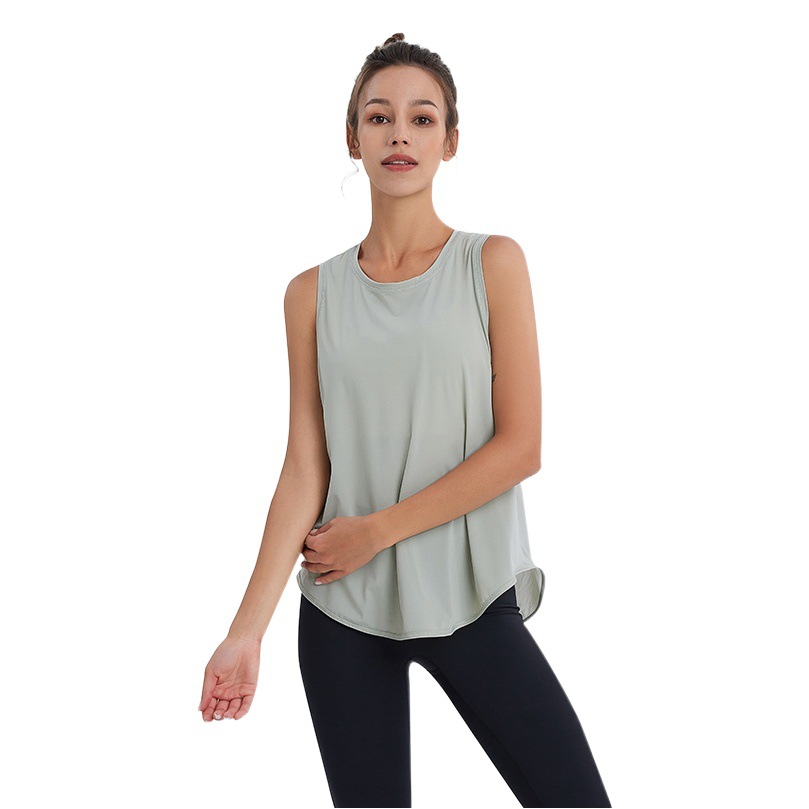 Yoga Wear Women's T-Shirt Vest Spring and Summer Fashion Yoga Cover-Up Gym Sports Breathable Loose Short-Sleeved Summer Wear for Women