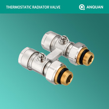 厂家直供通用黄铜镀镍外丝活接H型暖气阀黄铜H阀暖气散热器温控阀