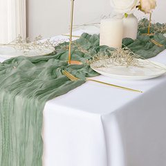 90 * 180cmクロスボーダー布テーブル旗結婚式誕生日パーティーパーティー装飾ガーゼバリ糸麻花テーブルクロス