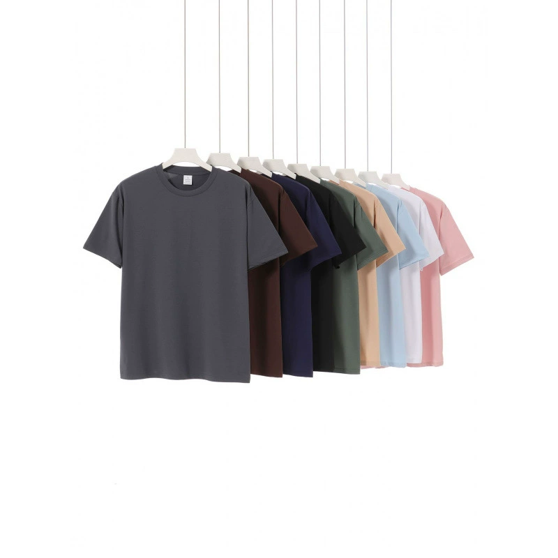 Temu трансграничная эксклюзивная быстросохнущая футболка европейского размера с круглым вырезом и короткими рукавами для мужчин и женщин, внешняя торговля TikTok, эластичная короткая футболка из полиэстера и спандекса, оптовая продажа