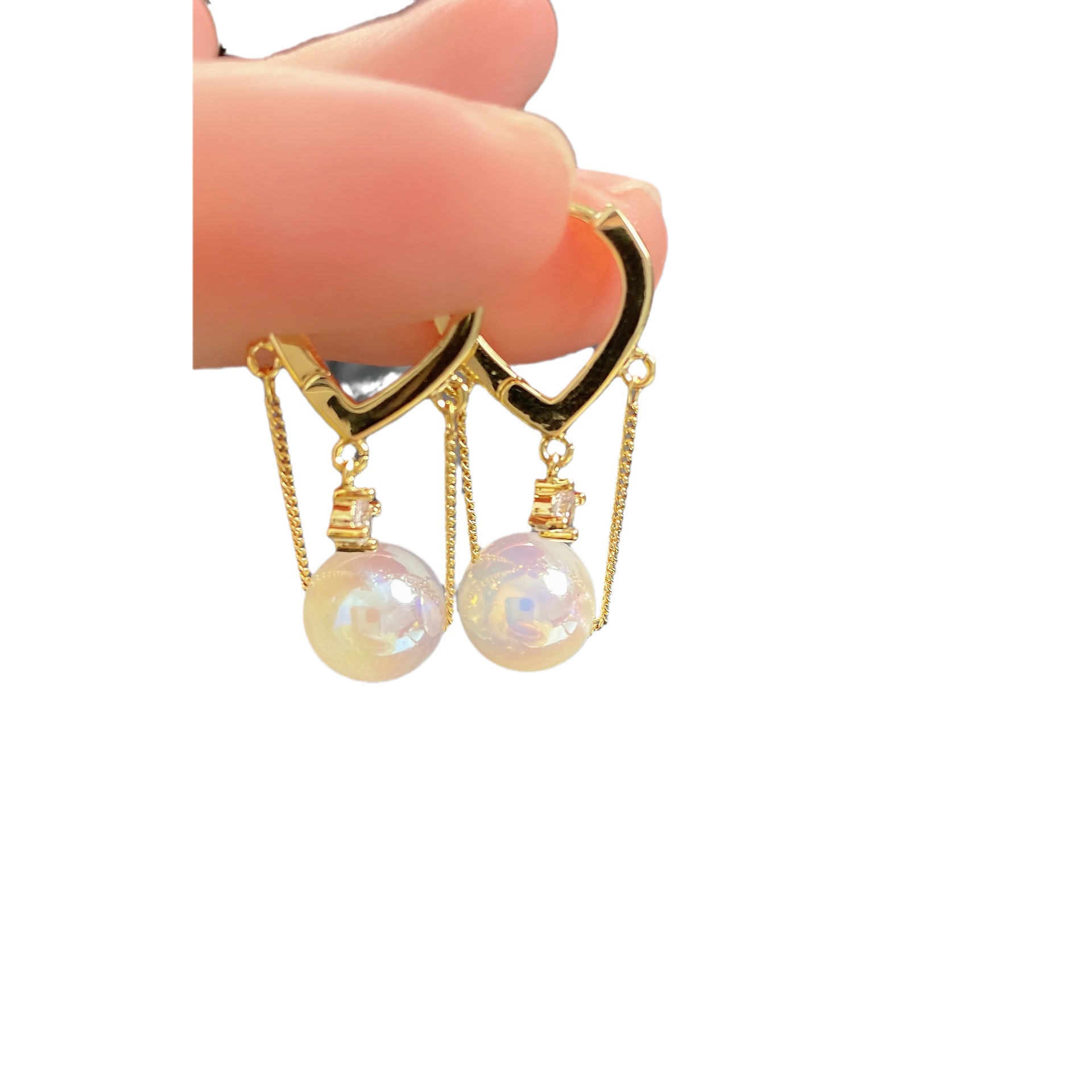 Pendientes de perlas de estilo coreano borla del todo fósforo de las mujeres pendientes de diamantes de imitación con incrustaciones pendientes de alto grado pendientes de estilo ins lote