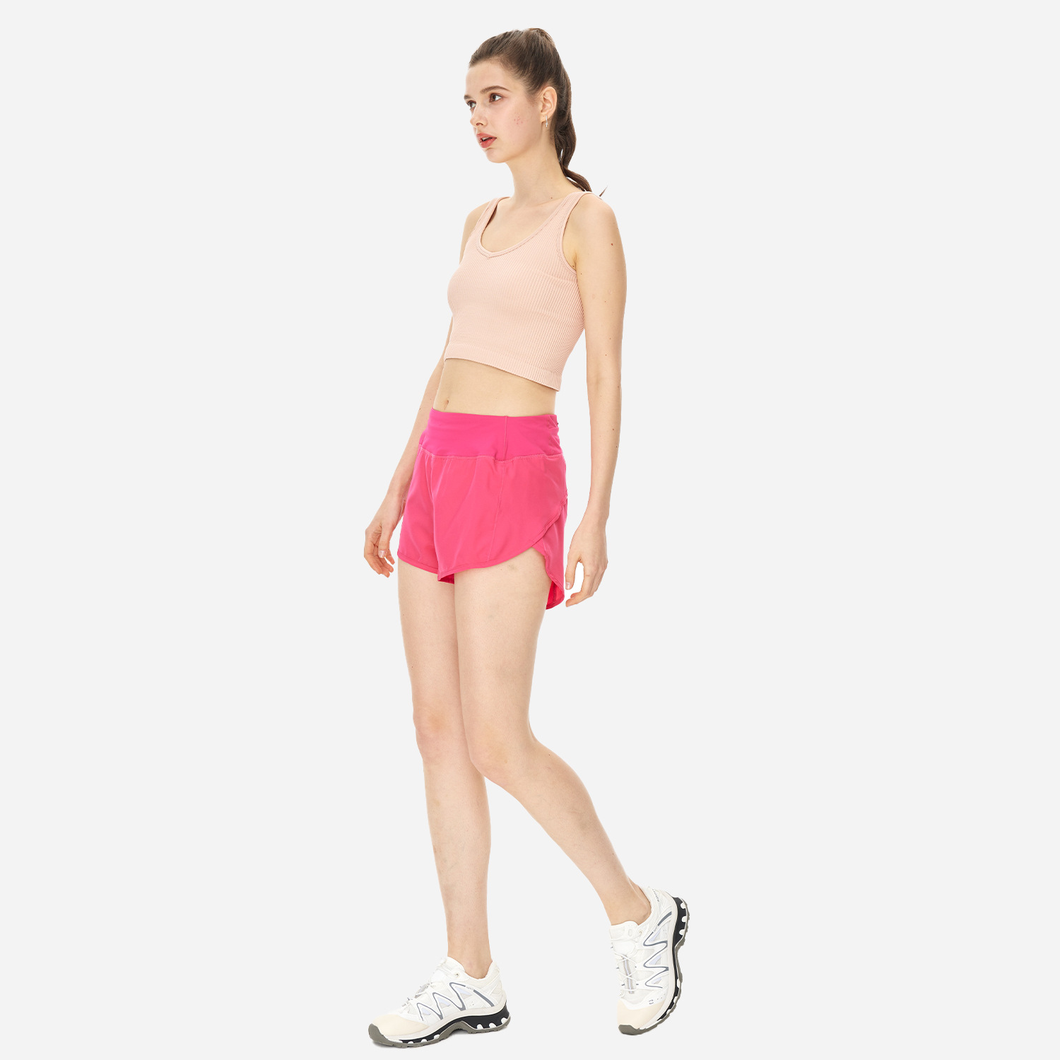 Women's Cross-border New Quick-drying Sports Shorts Leisure Fitness Shorts False Two-Piece Nip-proof Inner Yoga Pants