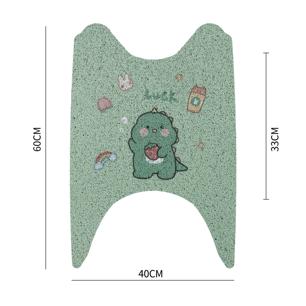 Cartoon Universal Electric Vehicle Pedal Mat Wire Ring Can Be Cut and Rubbed, Simple Electric Vehicle Waterproof Foot Mat