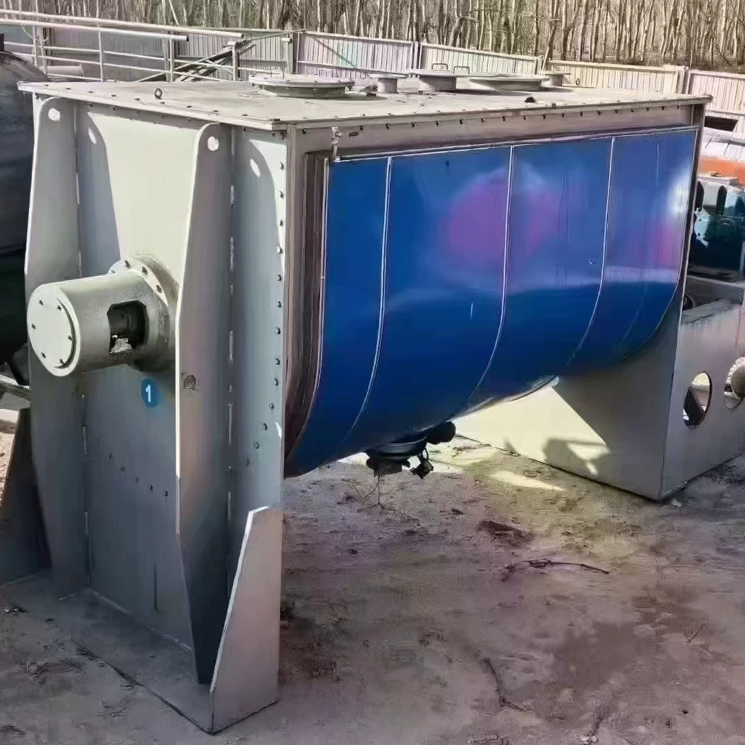 Переработка использованного ленточного смесителя, оборудование для смешивания, 10 кубических метров, материал из нержавеющей стали, тяжелый ленточный смеситель