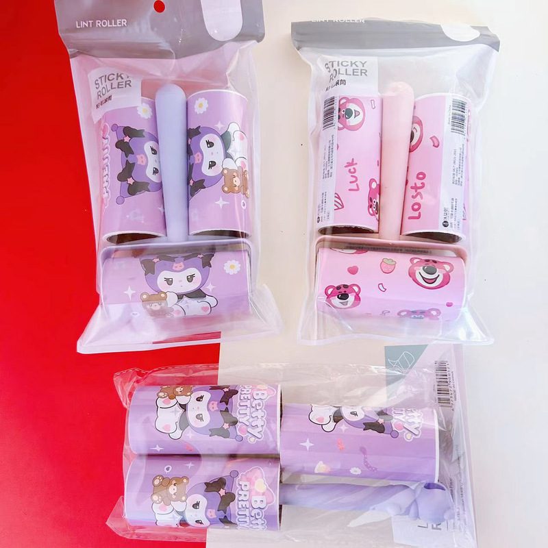 粘毛器かわいいクロロ粘毛器ドラムセット家庭用衣類ペット除毛器長柄粘毛器|undefined