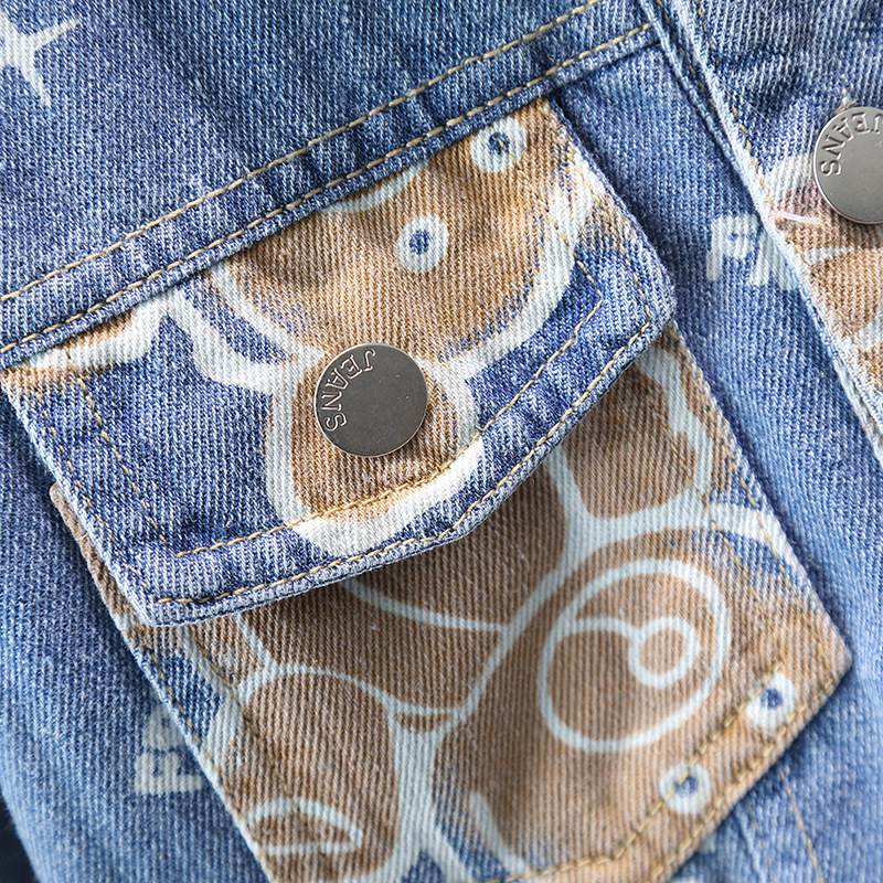 Chaqueta Vaquera para Niños 1078, Ropa Exterior de Primavera y Otoño 2025, Nuevo Estilo, Prendas Superiores Modernas y Elegantes para Niños