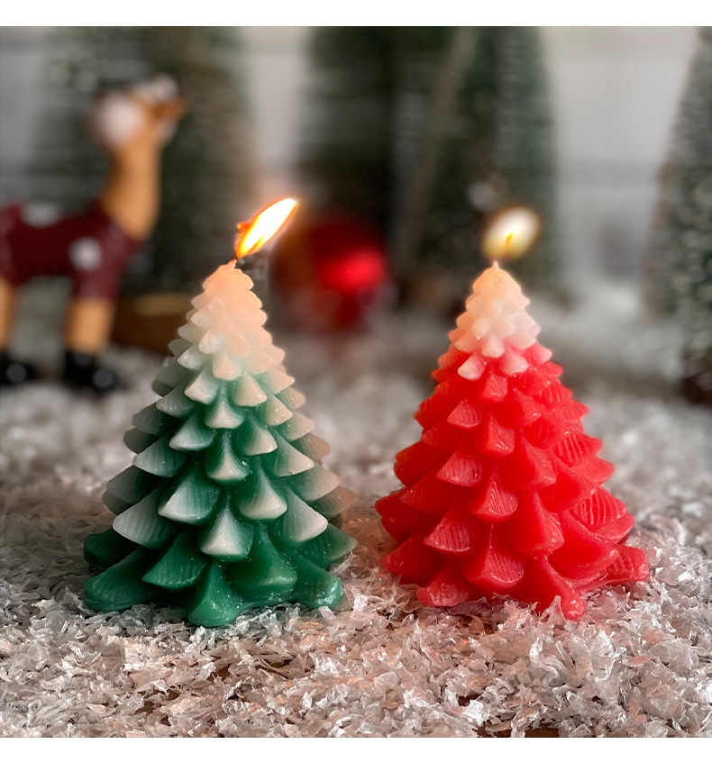 Christmas Cartoon Style Christmas Tree Paraffin Party Candle display picture 1