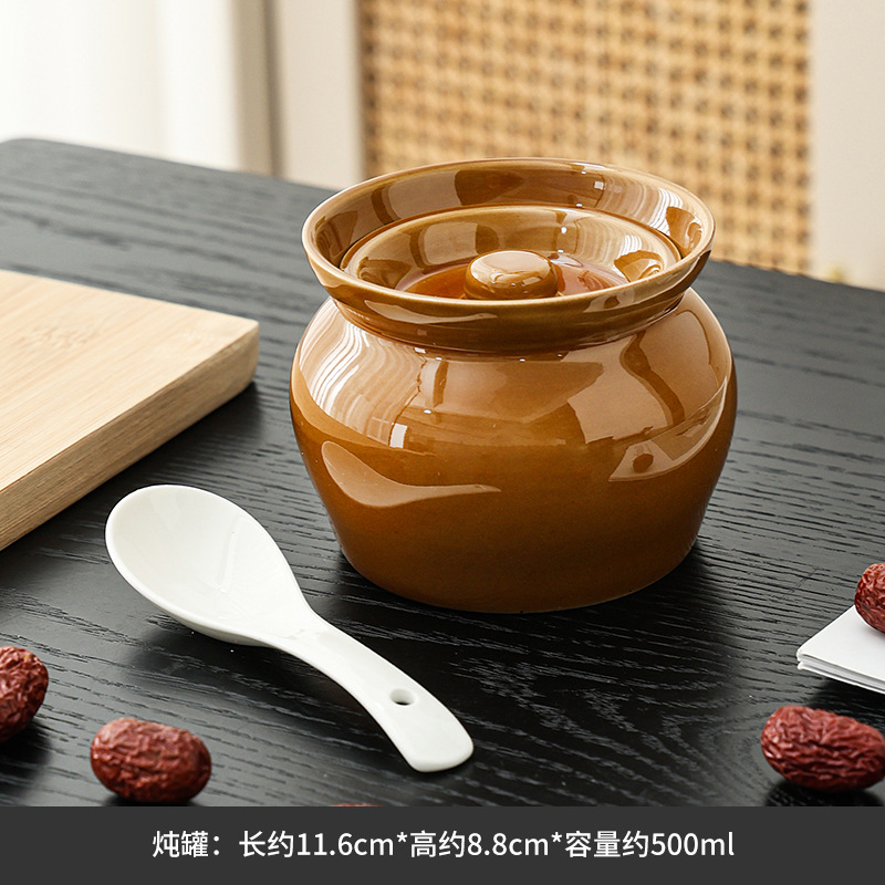 Olla de olla de barro guisada en agua, olla de estofado para una persona, olla de sopa con tapa, snacks de Shaxian, olla de sopa hirviendo de cerámica, venta directa de fábrica