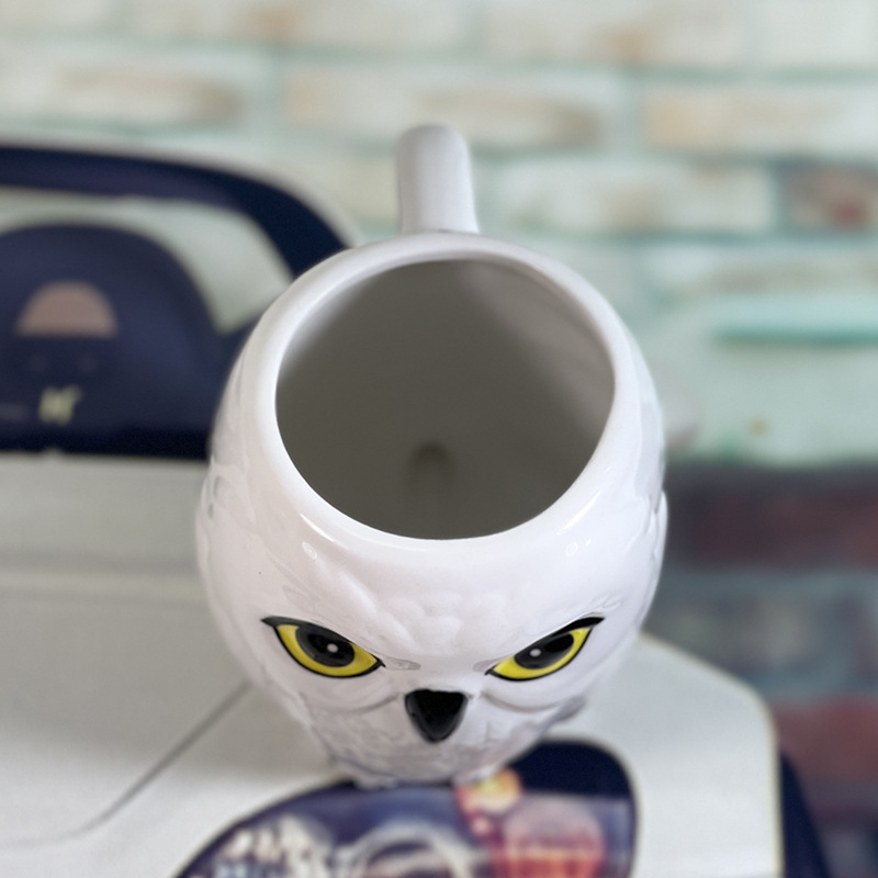 Taza de cerámica búho transfronteriza creativa Harry Potter taza de marca animal perimetral modelado taza de café adornamiento