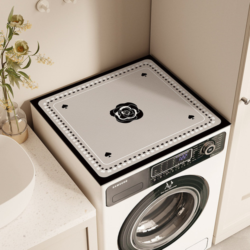 Drum-type washing machine mat, no-wash sunscreen cover, bedside table camellia, microwave dust cover, refrigerator cover