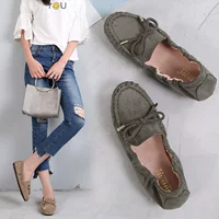Women's 2023 spring and autumn style flat sole wear lazy soft sole pregnant women's large size versatile Korean style work shoes