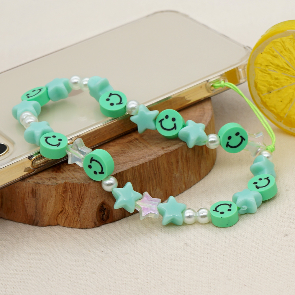 Ethno-stil Smiley Weiche Keramik Handykette Acryl Fünfzackiger Stern Perle Perlen Handy Lanyard display picture 19