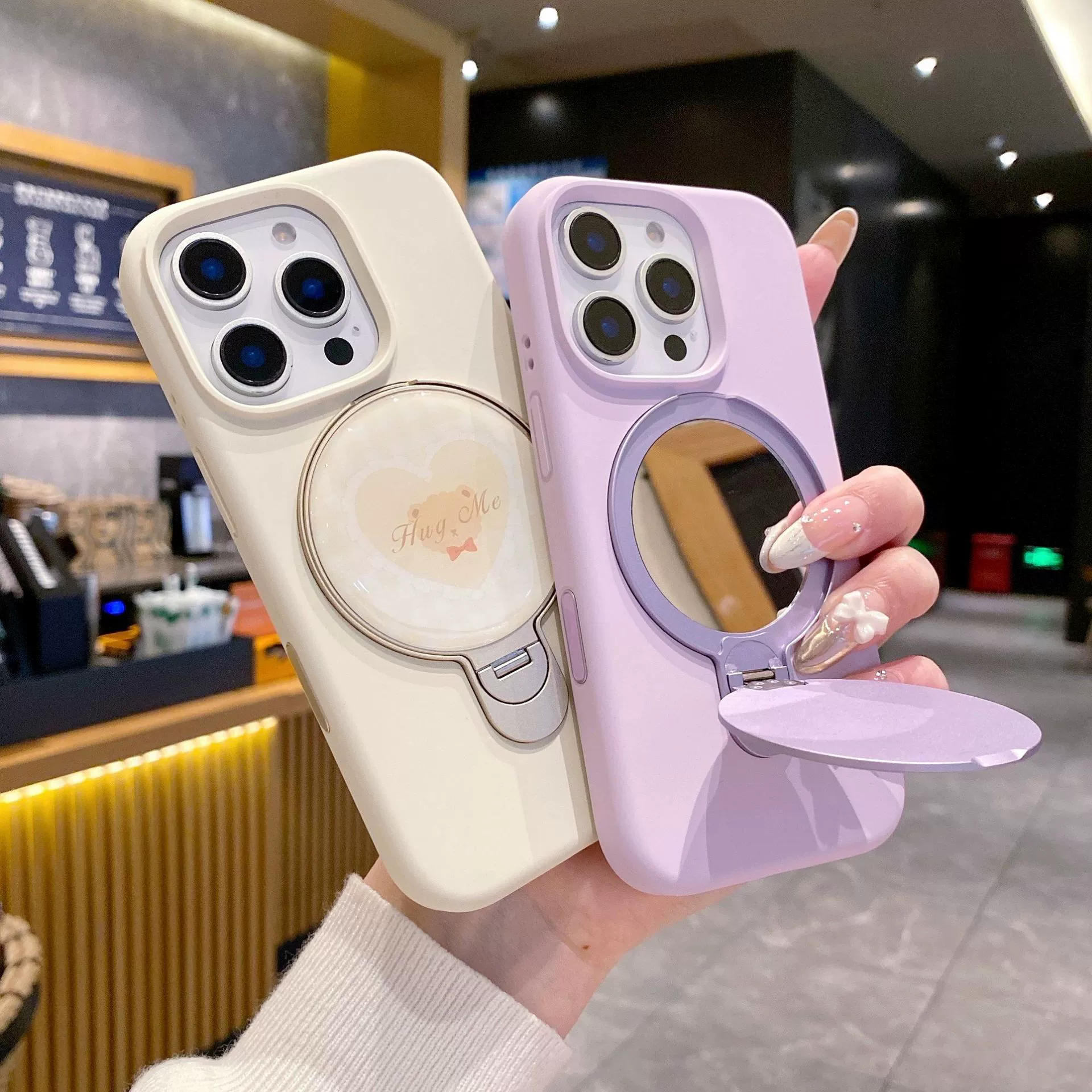 Apple, мультфильм вращающийся чехол для телефона, зеркало pro, совместимый iphone15
