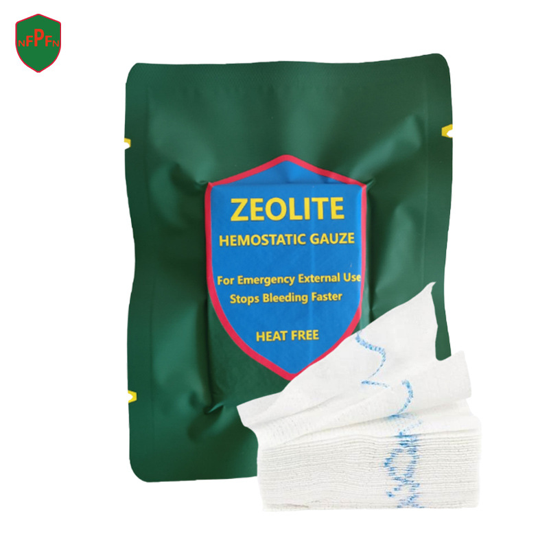 Gasa hemostática táctica TCCC de zeolita, gasa hemostática de zeolita, gasa hemostática de caolín, vendaje hemostático de zeolita