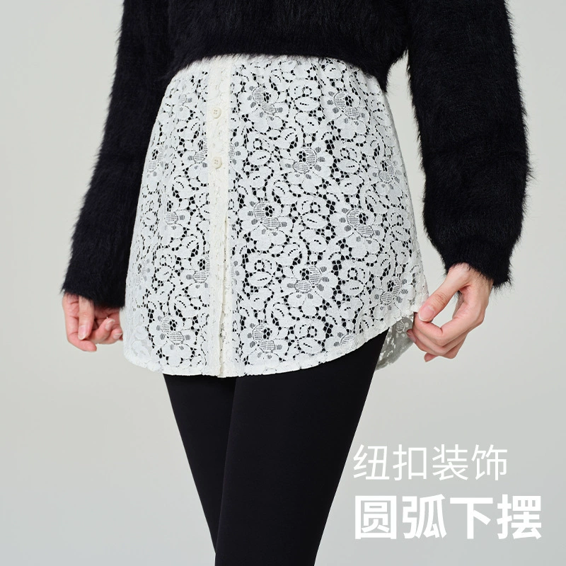 Curtain, sweatshirt, shark, lace base trousers, skirt, hip-covering