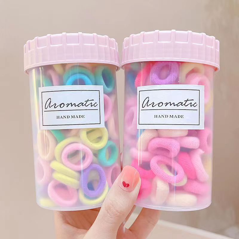 Los niños no lastiman el pelo de alta banda de goma elástica lindo color caramelo bebé niña banda de pelo cuerda de pelo Cola de Caballo anillo de toalla