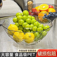 水果盘客厅家用茶几果盘2024新款轻奢零食水晶果盆糖果盘