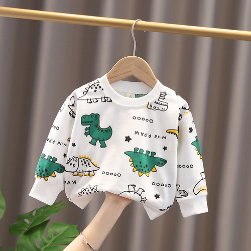 Children's Autumn Cotton Hoodie Sweatshirt Unisex Long Sleeve T-Shirt Single Top Baby Infants Toddler Hooded Sweatshirt Kids Clothing
