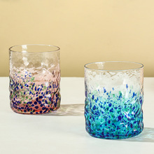 厂家直销夜光玻璃杯手工创意水杯日式耐热茶杯水晶玻璃杯家用水杯