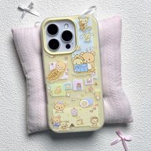 鲷鱼烧轻松熊适用苹果16/15肤感果冻13iPhone14手机壳12/17二合一
