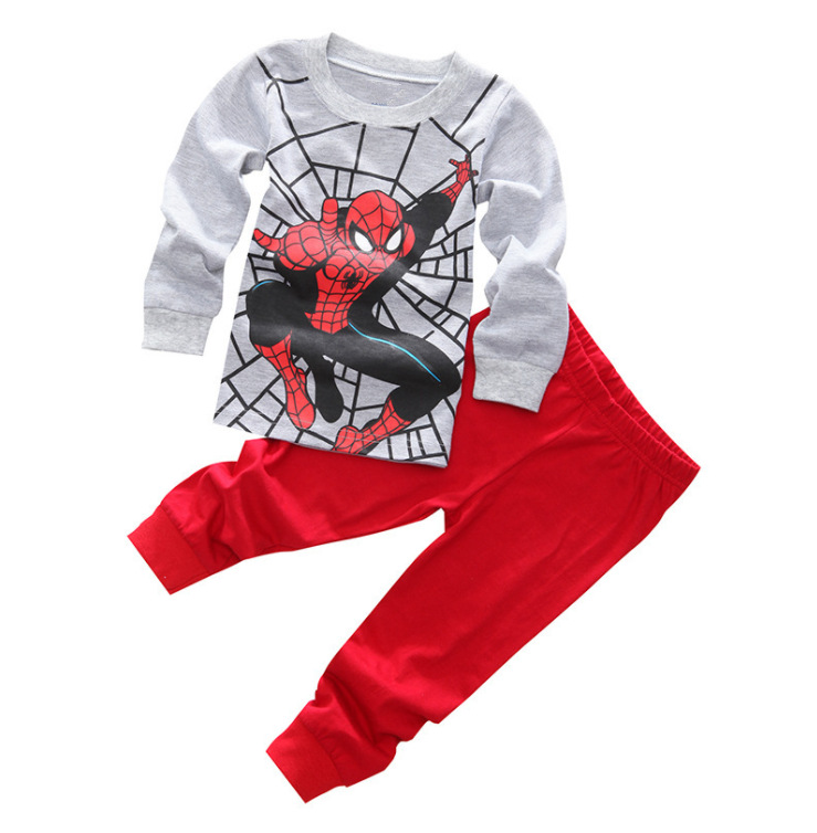 Traje de desgaste para el hogar para niños europeo y americano Otoño e Invierno ropa para niños nueva ropa interior para niños y niñas pijamas de dibujos animados para bebés al por mayor