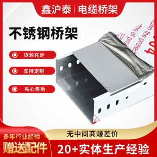 Custom 304 stainless steel trough tray Wire and Cable trunking factory building 200*100 stainless steel tray