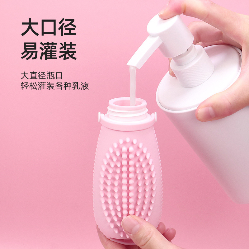TRAVEL LIFE 여행용 실리콘 분리형 로션 공병 100ml 휴대용 샴푸 바디워시 여행