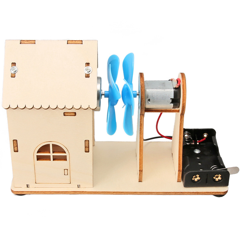 Tallo educativo para niños eléctrico luminoso pequeña producción DIY estación de energía eólica estudiante tecnología ensamblada a mano material didáctico