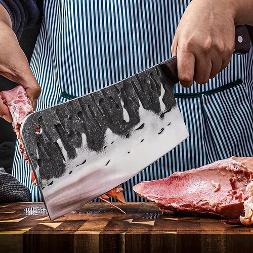 Large Heavy-Duty Bone-Slicing Knife, Heavy-duty Bone Knife, Specialized Knife for Large Bones, Forged Bone Knife