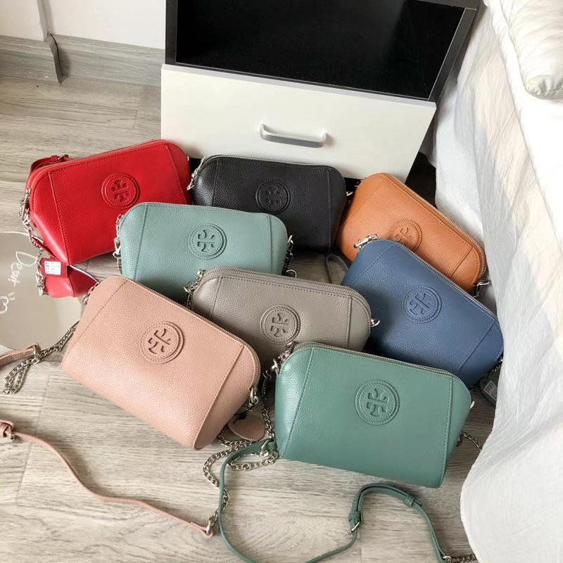 Large Double-Zip Women's Bag, Large Capacity Crossbody Bag, First-Layer Leather Handbag, Shoulder Bag, Double-Layer Versatile Mom Bag