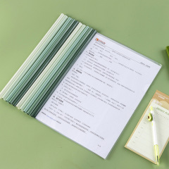 a4抽杆文件夾資料夾拉杆抽杆夾透明加厚簡歷學生試卷夾資料收納冊