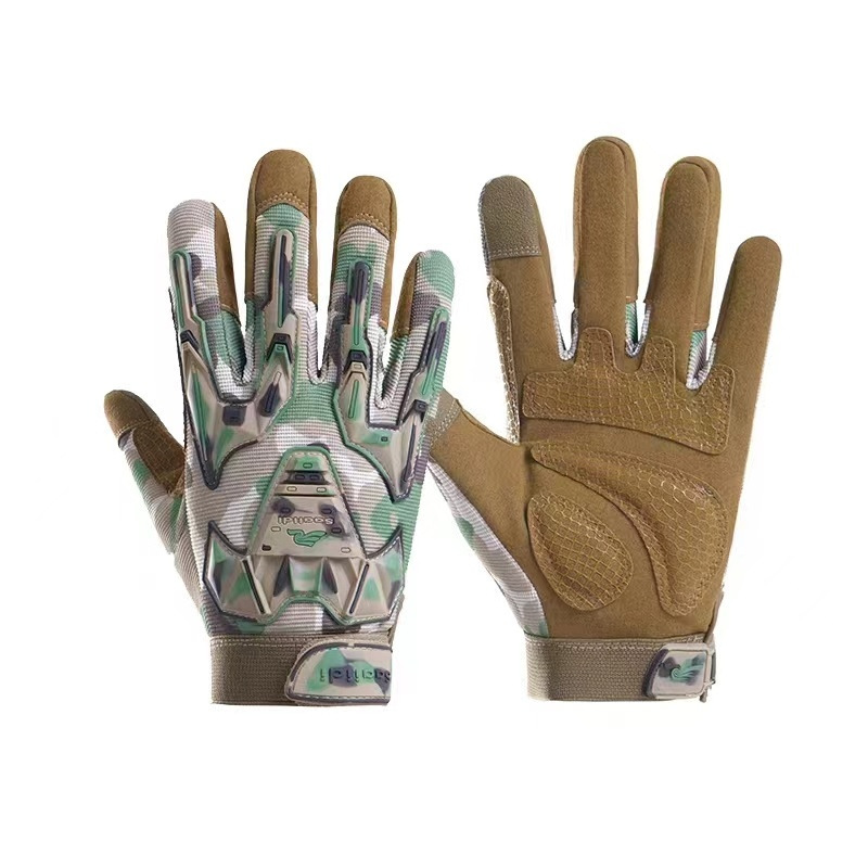 Guantes de dedo completo tácticos transfronterizos pantalla táctil entrenamiento combate antideslizante ciclismo hombres guantes de Deportes de protección al aire libre dedo largo